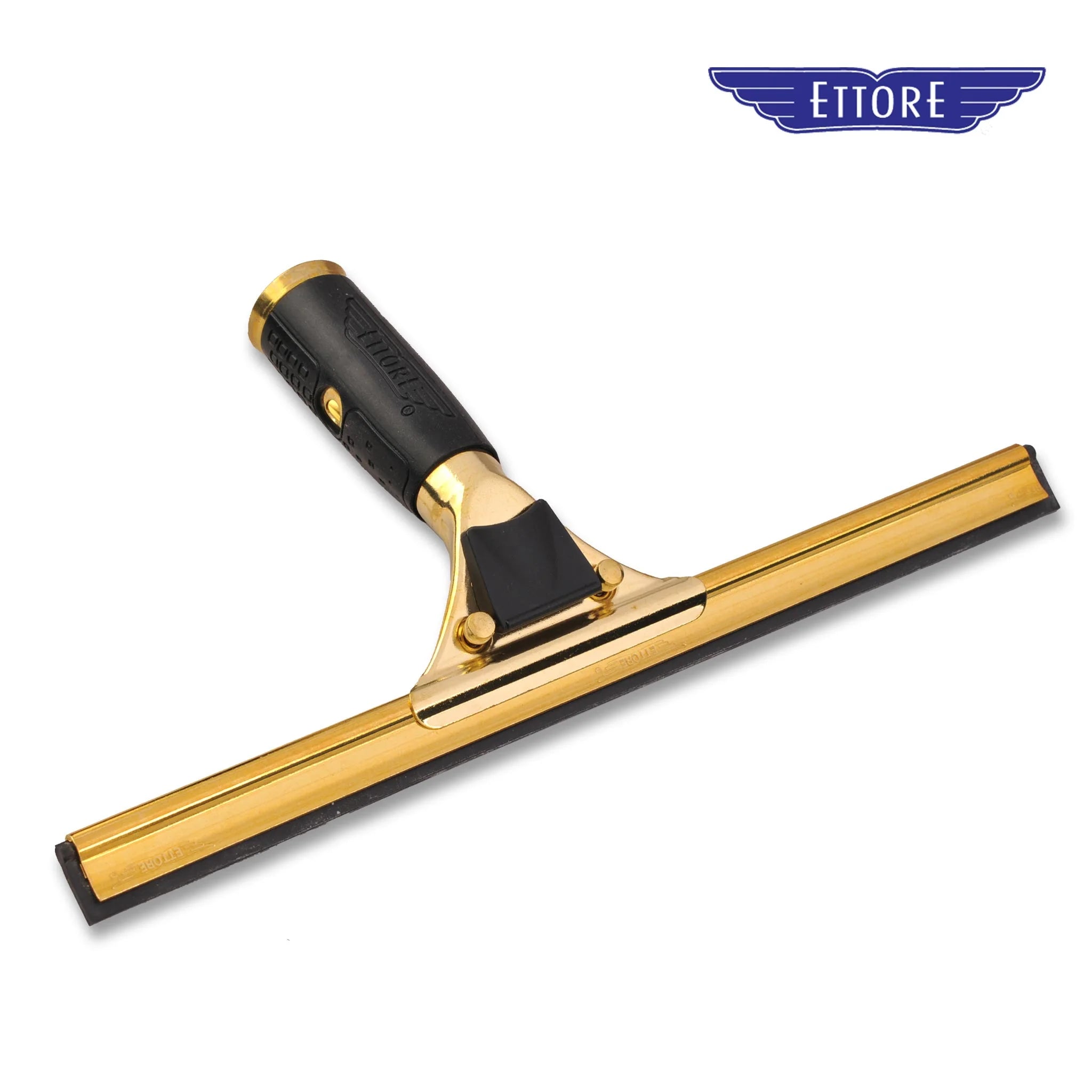 Ettore Complete Quick Release Brass Squeegee with Rubber Grip