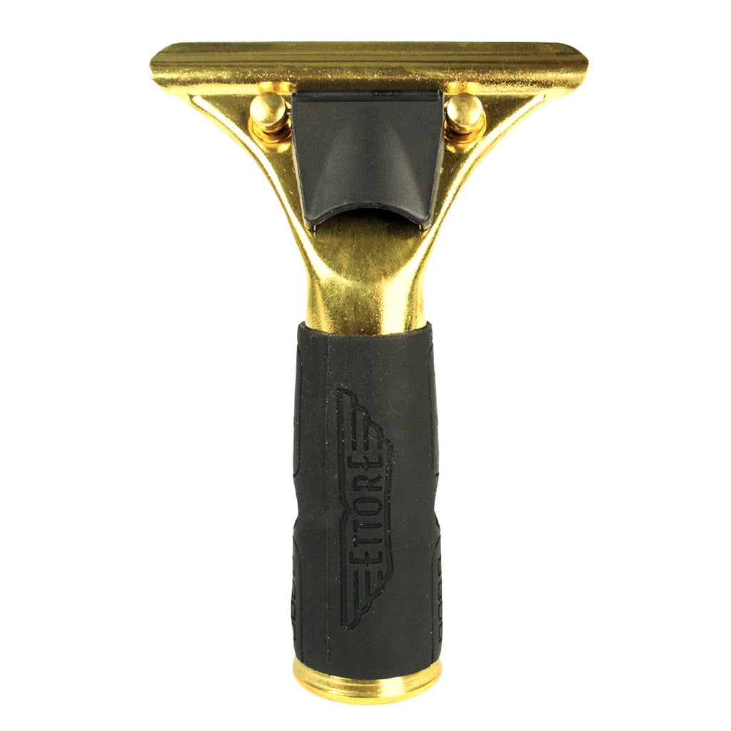 Ettore Master Brass Quick Release Squeegee Handle with Rubber Grip